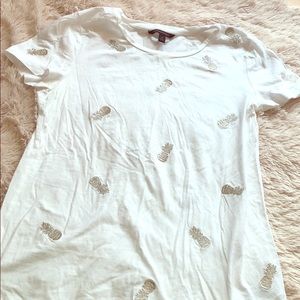 Banana republic embellished pineapple tee